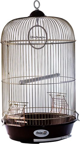 Клітка для птахів Animall N33A-3-G 33х59 см Золотиста